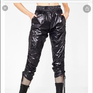 Soft plastic pant with string tie up